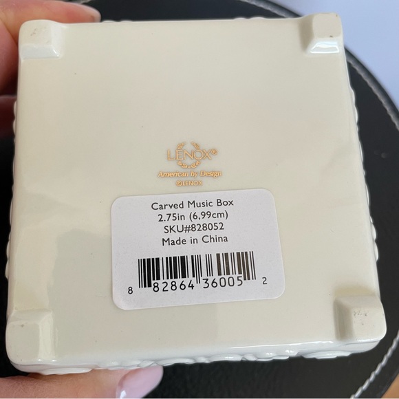Lenox Carved Music Box/Trinket Box - Picture 6 of 7